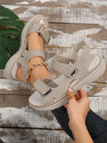 Woman 2024 Trend Summer Retro Roman Sandals Women Pu Casual Wedge Sandals Slippers Women Platform