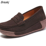 Sneakers for Women Fashion Platform Korean Version Rocking Shoes Female Slip on Casual Flat Warm Loafers Retro Mon