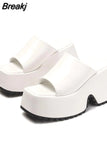 Heeled Platform Sandals For Women Summer 2023 Ankle Buckle Square Toe Sandals Simply Causal Open Toe Sandals Slipper