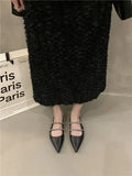 Shoes Shallow Pointed Toe Mules For Women 2023 Thin Heels Slippers Soft Beige Heeled Sandals Slides Fashion New Comfort