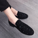Men Loafers Leather Shoes For Man slip on Dress Shoes Elegant Shoe Fashion Men's Flats club party shoes men Zapatos