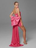 High-End Women's Sexy Folded Bag With Bosom Dress Temperament Detachable Large Bow