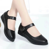 De Mujeres Women Cute Sweet Red Slip on High Heel Shoes Lady Casual Comfortable Autumn Pumps Female Black Shoes