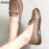 2023 Fashion Women Shoes Genuine Leather Loafers Women Casual Shoes Mother Soft Comfortable Shoes Women Flats