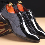Men's Patent Leather Oxford Shoes Shoes Zapatos de hombre Men Formal Shoes Pointed Toe Business Wedding