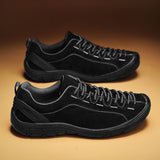 Men's Shoes Genuine Leather Outdoor Non-slip Sneakers Breathable Large Size Casual Shoes Fashion Flats Boat Shoes Men