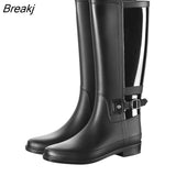 Waterproof Yellow Rain Boots Female Knee-high Fashion Women Rubber Rain Boots Girls Shoes Rainboots PVC Rain Shoes