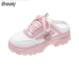 Women Shoes 2023 New No Heel Daily Casual Shoes Non-slip Lace Up Female Platform Shoes Plus Size Sneakers Women Zapatillas