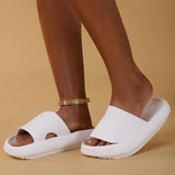 Thick Platform Cloud Slippers Women Non Slip Shower Flip Flops Bathroom Super Soft Comfy Home Pillow Slides Sandals
