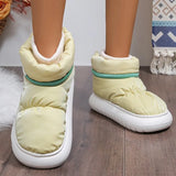 Waterproof Platform Snow Boots Women Warm Plush Lining Slip On Ankle Boots Woman Non Slip Thick Bottom Cotton