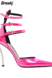 Heel Shoes For Women Slingback Summer Pointed Toe Ladies Sandals Stiletto Sexy Nightclub Party High Heels Single