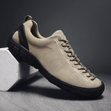 Men's Shoes Genuine Leather Outdoor Non-slip Sneakers Breathable Large Size Casual Shoes Fashion Flats Boat Shoes Men