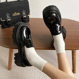 Loafers Lolita Flat Shoes Women College Leather Platform High Quality Shoes Style School Girls Jk Uniform Thick Sole