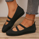 Knitting Flats Shoes for Women 2024 Summer Breathable Soft Loafers Woman Lightweight Slip On Casual Shoes Mom
