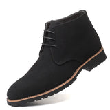 Breakj Fall Men's Pointed Casual Men's Leather Boots Front Lace Up Martin Boots Plus Size Men's Shoes Fashion