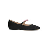 Women Shoes Spring Autumn Luxury Bowtie Mary Janes Shoes Women Square Toe Flats Ballets Red Dance Party Bridal Wedding