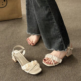 Women High Heels Sandals Sexy Toe Slippers Summer 2024 Outdoor Flip Flops Dress Elegant Shoes Pumps Mujer