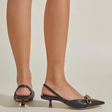 Breakj Size Spring / Summer 2023 New Pointed Thin With Low Heel Pointed Niche Empty Belt Mixed
