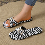 Women's Slipper Summer Flat Casual Home Fashion Low Price Leopard Print Color Hot Shoes Women Sandals Plus Size