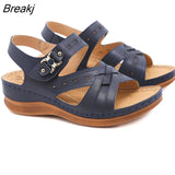 Beach Sandals Women Summer Shoes Thick Sole Women Wedges Sandals Ladies Summer Holiday Shoes Big Size 42