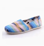 Mouth Shoes Woman Flats Dress Canvas Rubber Cotton Fabric PU Basic Shoes Woman Flats Shallow Mouth Dress Basic PU