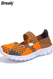 for Women Summer Weave Breathable handmade Shoes Light Flats Nursing Shoes Woman Sandals Handmade Woven Casual Mother