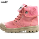 New Canvas Shoes Women Boots Palladium Style Fashion High-top Military Ankle Casual Shoes Female High Quality