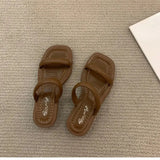 Open Toe Summer Slipper Ladies Outdoor Elegant Slides Sandals Flats Heels Slip On High Quality Women