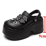 Chunky Platform Sandals 2024 Summer Women Summer Eva Thick Sole Clogs Garden Shoes Woman 2024 New Closed Toe Non-Slip