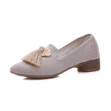 Breakj Grain Sole, Pointed Shoes Single Square Heel Fashionable Low Heel Embroidered Cloth Shoes, Retro Plate Buckle Embroidered Cloth Shoes Women's