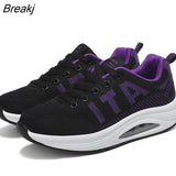Woman Vulcanize Shoes Platform Casual Sneakers Women Shoes Flats Mesh Breathable Running Shoes Chunky Summer Sports