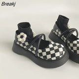 shoes female spring and summer new look simple JK single shoes students thick bottom trend retro