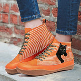 Breakj Flat-Soled Single-Shoe Women's New Round Head Tie In Autumn And Winter 2023 Large Size 43 Casual Women's