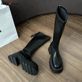 Women Long Boots Autumn Winter Knee High Boots Fashion Shoes Female Footwear Thigh High Boots Leather Knee-High Motorcycle
