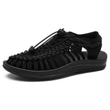 New Breathable Sandals Women's Fashion Casual Woven Sandals Beach Women's Shoes Korean Version Couple Shoes Fashion