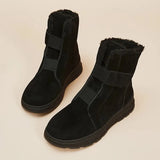 Warm Platform Snow Boots Woman Elastic Strap Keep Warm Ankle Booties for Women 2023 Non Slip Faux Suede Winter Boots