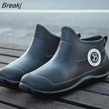 Men's Rain Boots Winter Warm Snow Boots Non-Slip Men Rain Shoes Waterproof Rainboot Women Water Boot Rubber Work