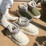 Warm Plush Waterproof Snow Boots for Women Thick Bottom Non Slip Winter Cotton Padded Shoes Woman Platform Ankle