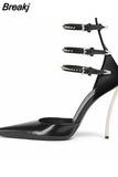 Heel Shoes For Women Slingback Summer Pointed Toe Ladies Sandals Stiletto Sexy Nightclub Party High Heels Single