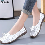 Women Shoes Moccasins Women Flats Loafers Genuine Leather Female Shoes Slip on Ballet Bowtie Women's Shoes