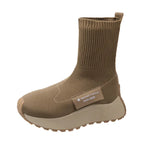 Women Ankle Boots Sock Boots Slip on High Heeled Platform Boots Botas De Mujer Platform Boots Women