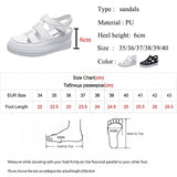 New Wedges Heels Platform Sandals Women Hollow Out Pu Leather Gladiator Sandals Woman Summer Thick Sole Sandalias