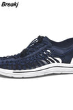 Men Sandal 2023 New Summer Weave Breathable Sandals Fashion Soft Flat Outdoor Beach Vacation Light Casual