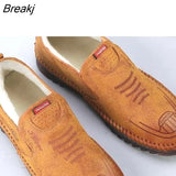 Shoes Men's New Casual Shoes Leather Men's Leather Shoes Soft Cowhide Breathable Business Men's Shoes Peas Shoes