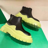 Women Chunky Heel Ankle Boots Woman Shoes Autumn Brand Designer Chelsea Boots Female Platform Boots Lasdies Fashion Combat