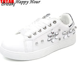 Sneakers Women Casual Shoes Flat Rhinestone Soft Women's Flats Brand Ladies Sneakers Shoes Big Size Pink Black