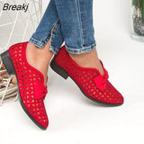 New Fashion Bowtie Pointed Toe Women Flats Spring Shoes for Woman Platform Slip on Loafers Leather Drop Shipping