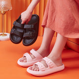 Buckle Thick Platform Slippers Women Home Soft Sole eva Cloud Slides Sandals Woman 2023 Summer Non Slip Beach Flip