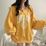 Hoodies Women 2023 New Autumn Winter Fashion Casual Warm Oversized Hooded Pullover Loose Jacket