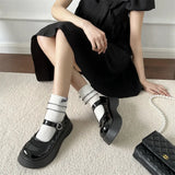 Shoes Women Japanese Mary Jane Shoes Women 2023 New Vintage Girls Students JK Uniform High Heel Platform Thick Sole
